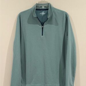 J. Crew Performance Quarter-Zip Pullover Green Size Medium
